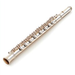 Fototapeta premium Classical Flute Performance: Elegant Woodwind Instrument in a Symphony Concert