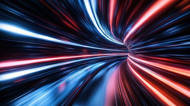 Abstract Futuristic Speed Tunnel