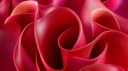 Abstract Red Curves Graphic Design