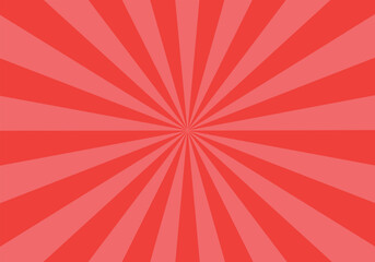 シンプルな集中線背景素材イラスト 赤