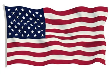 Fototapeta premium Waving American Flag with Stars and Stripes Symbolizing National Pride