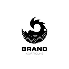 Leviathan Logo. Leviathan Logo Design. Leviathan Logo Brand. Leviathan Logo Vector Design Isolated on White Background