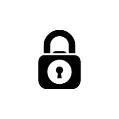 Property security lock icon with transparent background