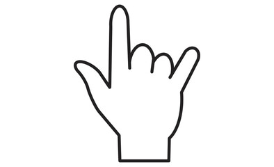 Obraz premium アイラブユーの手話サイン・手のジェスチャーイラスト