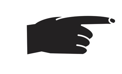 右方向を指差す手のアイコンイラスト