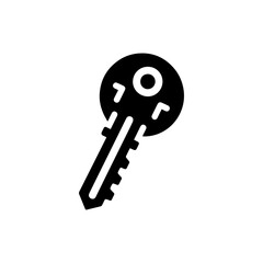 Property security key icon with transparent background