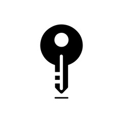 Property security key icon with transparent background