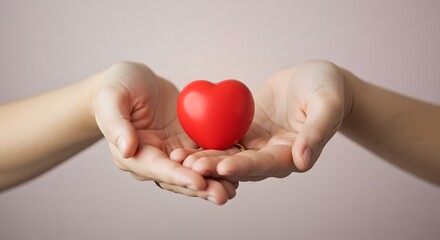Obraz premium Hands Holding Red Heart