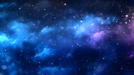 Fototapeta premium A vibrant cosmic view of stars and nebulous formations