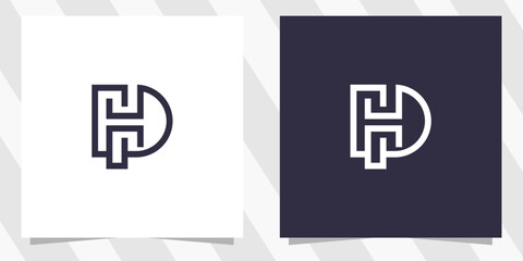 Fototapeta premium letter hp ph logo design