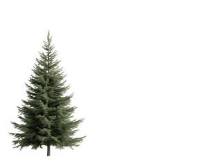 Fototapeta premium Minimalist Christmas Tree on White Background: A Simple and Elegant Holiday Decoration