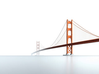 Golden Gate Bridge in Minimalist Foggy Landscape Photography