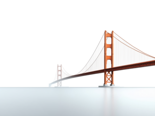 Golden Gate Bridge in Minimalist Foggy Landscape Photography