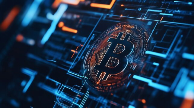 A cryptocurrency developer designing AI powered decentralized platforms for secure blockchain based messaging, futuristic messaging lab with live data, High-tech style