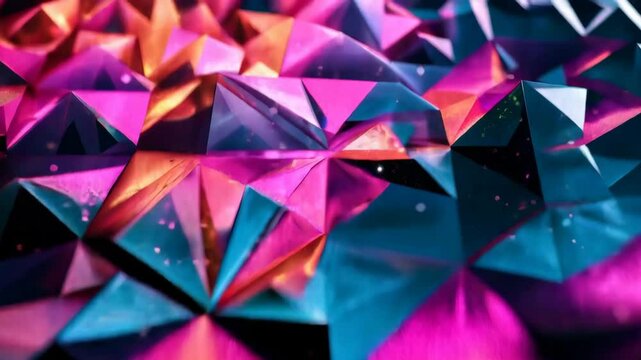 Exploring vibrant abstract patterns of multidimensional shapes with glowing colors and textures in a creative digital environment