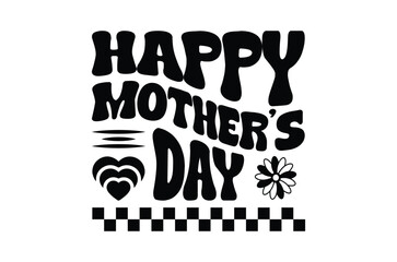 Retro Happy mother's day svg, Mothers Day svg, Mothers Day T Shirt design bundle, mom retro vintage style Vector Illustration, mommy Typography T Shirt Quotes, Cut File Cricut, eps , png