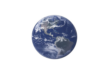 3D Illustration of Earth Globe Isolated on Transparent Background