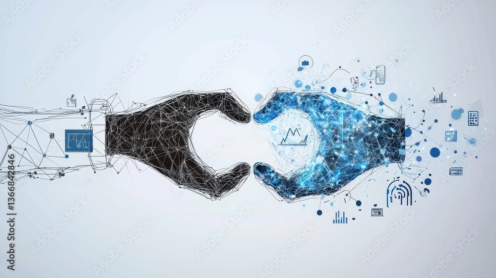 Poster seamless digital and intelligent for transformative business growth and breakthrough solutions lever