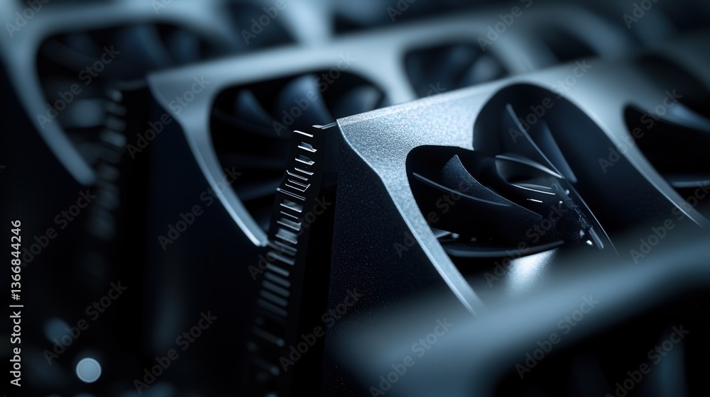 Poster graphics card, showing their precision-engineered structure.