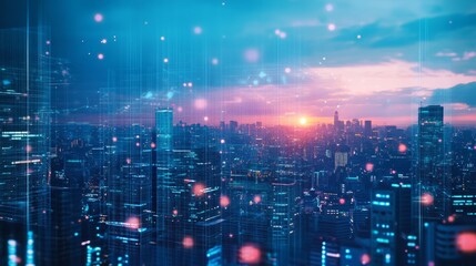 A cryptocurrency expert building AI powered decentralized platforms for crypto backed digital property leasing, futuristic property lab with live data, High-tech style