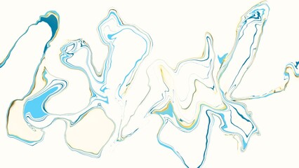 Marble Ink Drop Gold Blue Illustration