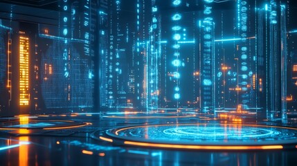 A digital asset manager building AI powered decentralized platforms for crypto backed decentralized medical research funding, futuristic medical research lab with live data, High-tech style