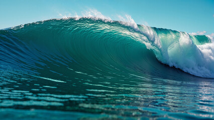 Blue sea with extreme waves 