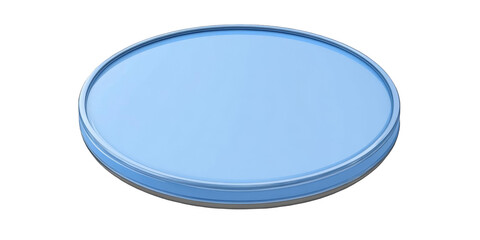 3D Rendered Blue Circle Isolated on Transparent Background Minimal Design