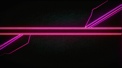 Colorful Neon Light Trails on Dark Abstract Background