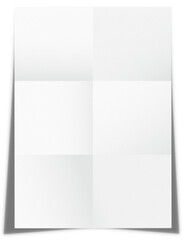 Realistic blank paper posters mockup with shadow isolated on background. A4 size sheet design wrinkled leaflet template for presentation artwork, flyer, brochure, picture, ads, banner