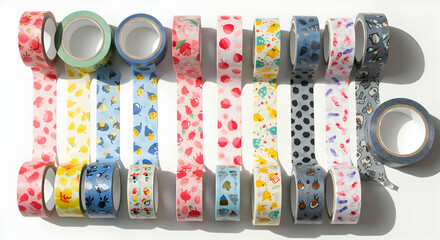 Assorted Colorful Patterned Decorative Tapes