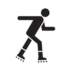 rollerskating vector icon