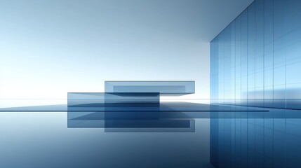 Modern Minimalist Glass Architecture Interior