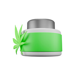 3D Cannabis Infused Skincare Jar