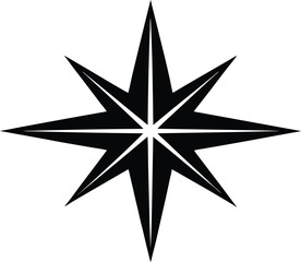 Obraz premium Nautical Compass Star Symbol