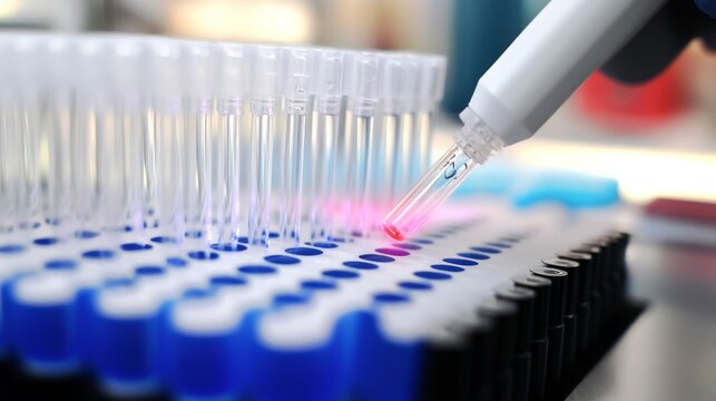 A genetic researcher applying AI algorithms for studying complex genetic data in a biotechnology lab, cutting-edge biotech lab with AI-powered gene sequencing and analysis tools, Scientific style