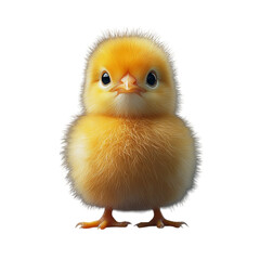 Obraz premium A fluffy Easter chick standing, isolated on a transparent background. --s 750