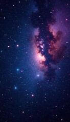 Dark space galaxy background with stars and milky way, astronomy, celestial, cosmos