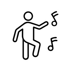 Dancing to the Music Line Icon