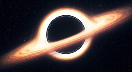Black Hole Simulation with Accretion Disk and Starry Night Background