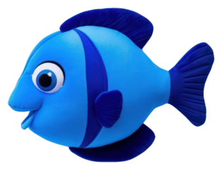 PNG A Regal Blue Tang toy animal fish.