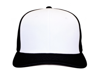 Isolated Baseball Cap Illustration with Black and White Color Scheme