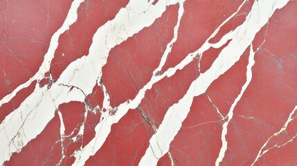 A natural pink marble slab with bold white veins forming abstract patterns.