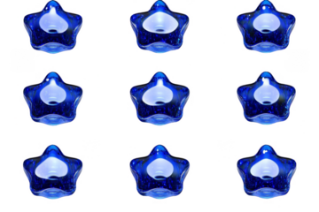 Illustration Of Blue Star Shapes On Transparent Background