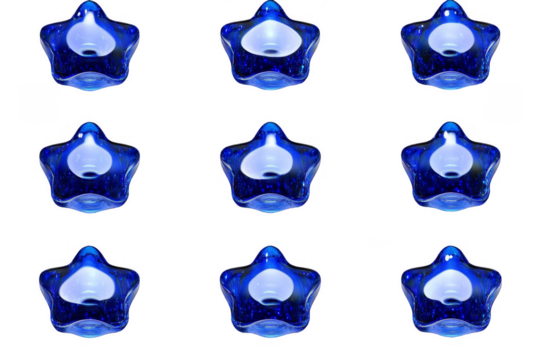Illustration Of Blue Star Shapes On Transparent Background