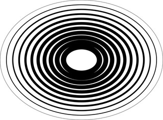 Dynamic oval line shape, logo, icon. Geometric elements