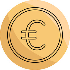 Online Shopping icon Flat euro coin