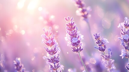 Naklejka premium Lavender Field Sunset Serenity of excellence in splendor beyond compare with grace in style