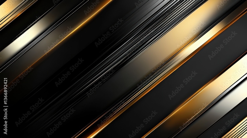 Poster abstract black and gold are light with white the gradient is the surface with templates metal textur