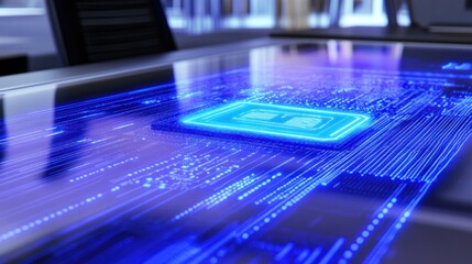 Obraz premium Modern chip on glass conference table